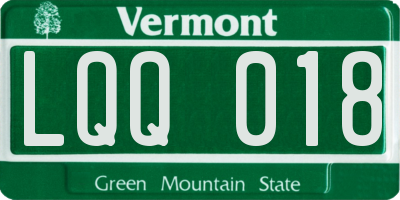 VT license plate LQQ018