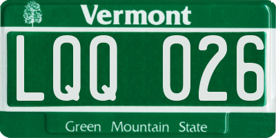 VT license plate LQQ026