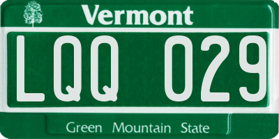 VT license plate LQQ029