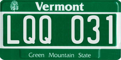 VT license plate LQQ031