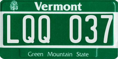 VT license plate LQQ037