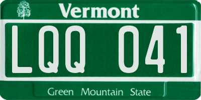 VT license plate LQQ041
