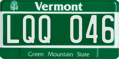 VT license plate LQQ046