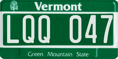 VT license plate LQQ047