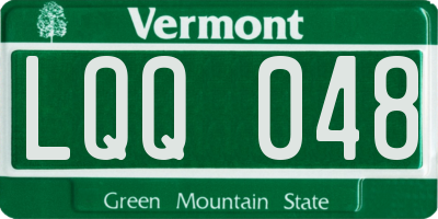 VT license plate LQQ048