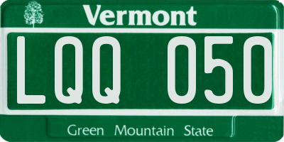 VT license plate LQQ050