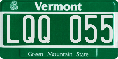 VT license plate LQQ055