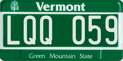 VT license plate LQQ059