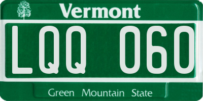 VT license plate LQQ060