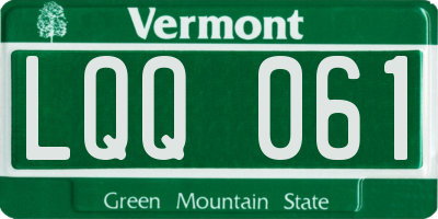VT license plate LQQ061