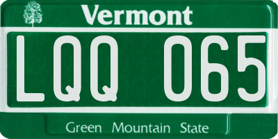 VT license plate LQQ065