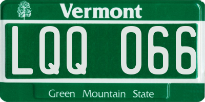 VT license plate LQQ066