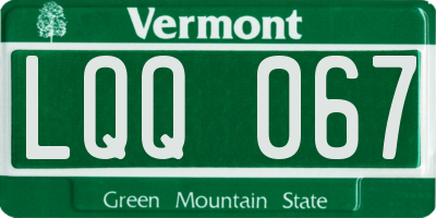 VT license plate LQQ067