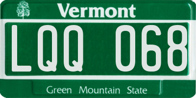 VT license plate LQQ068