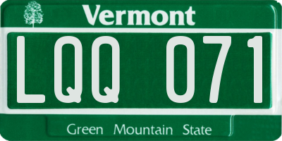 VT license plate LQQ071