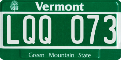VT license plate LQQ073