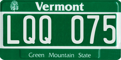 VT license plate LQQ075