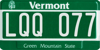 VT license plate LQQ077