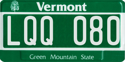 VT license plate LQQ080