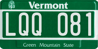VT license plate LQQ081