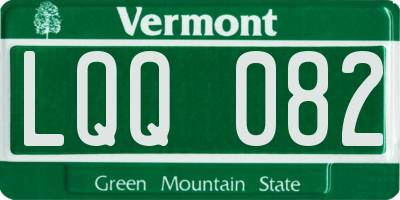 VT license plate LQQ082