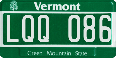 VT license plate LQQ086