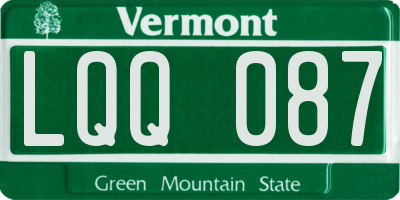 VT license plate LQQ087