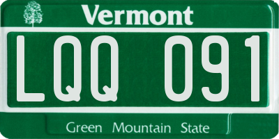 VT license plate LQQ091