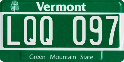 VT license plate LQQ097