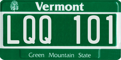 VT license plate LQQ101