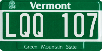 VT license plate LQQ107