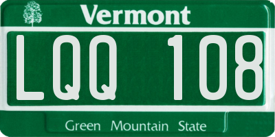 VT license plate LQQ108