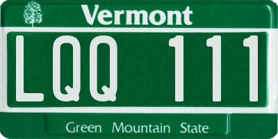 VT license plate LQQ111