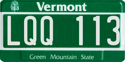 VT license plate LQQ113