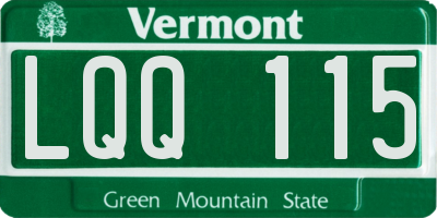 VT license plate LQQ115