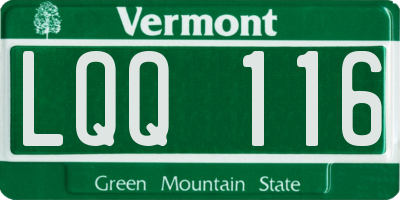 VT license plate LQQ116