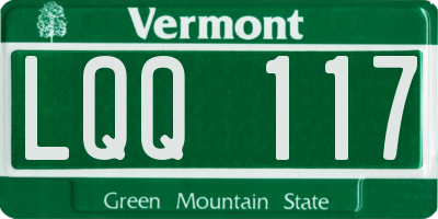 VT license plate LQQ117