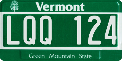 VT license plate LQQ124