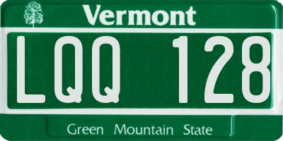 VT license plate LQQ128