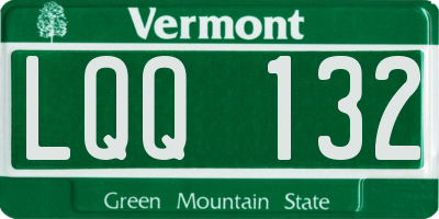 VT license plate LQQ132