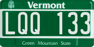 VT license plate LQQ133