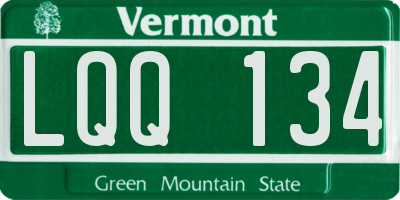 VT license plate LQQ134