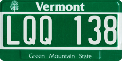 VT license plate LQQ138