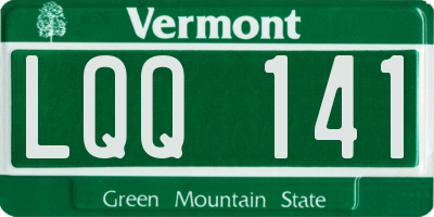 VT license plate LQQ141