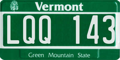 VT license plate LQQ143