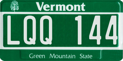 VT license plate LQQ144