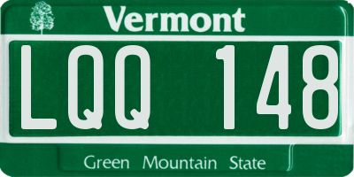 VT license plate LQQ148