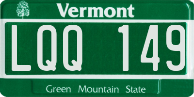 VT license plate LQQ149
