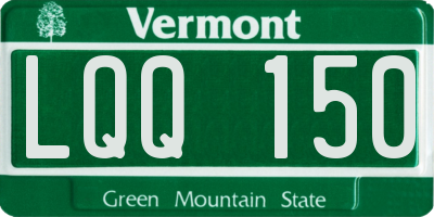 VT license plate LQQ150