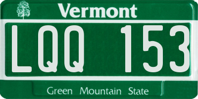 VT license plate LQQ153